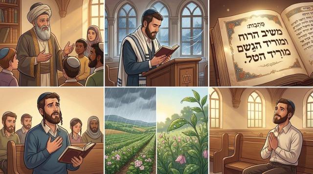הלכות משיב הרוח ומוריד הגשם: טעויות בתפילה, חזרה באמצע ברכה ודיני מוריד הטל